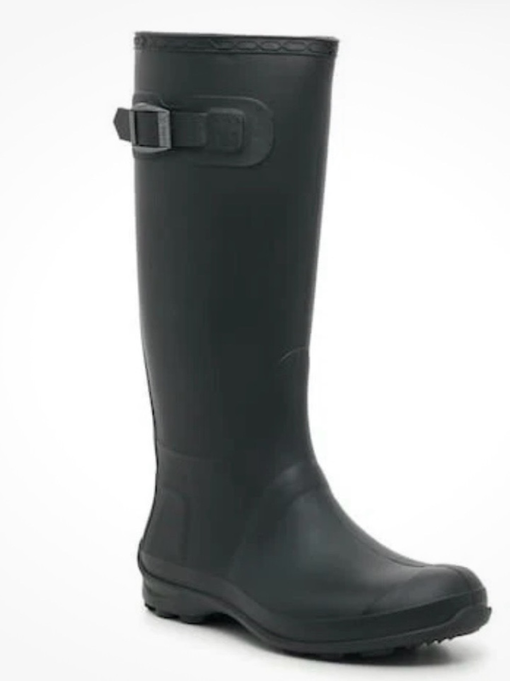 Kamik Black Tall Waterproof Rain Boot with Side Buckle Size 7